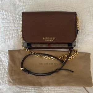 Burberry Brown Leather Crossbody Bag